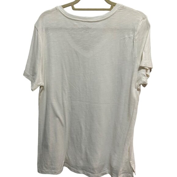 Eddie Bauer - Classic Tee - V-Neck White - Size XL - Picture 2 of 4